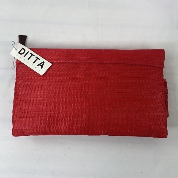 Ditta Sandico Lualhati Woven Fabric Clutch - Red, 10”W x 7”H x 1”D, NWT - Picture 6 of 10